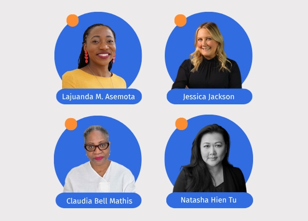 Portrait photos of four women, with their names below each: Lajuanda M. Asemota, Jessica Jackson, Claudia Bell Mathis and Natasha Hien Tu